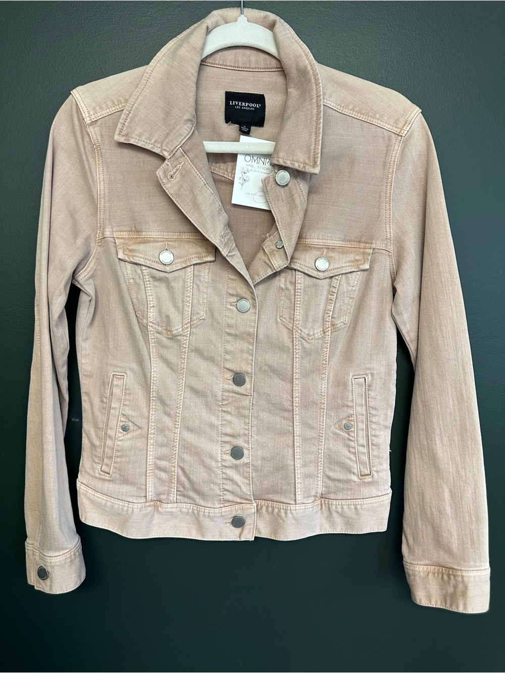 Liverpool Light Blush Pink Denim Jacket - Women's Trucker